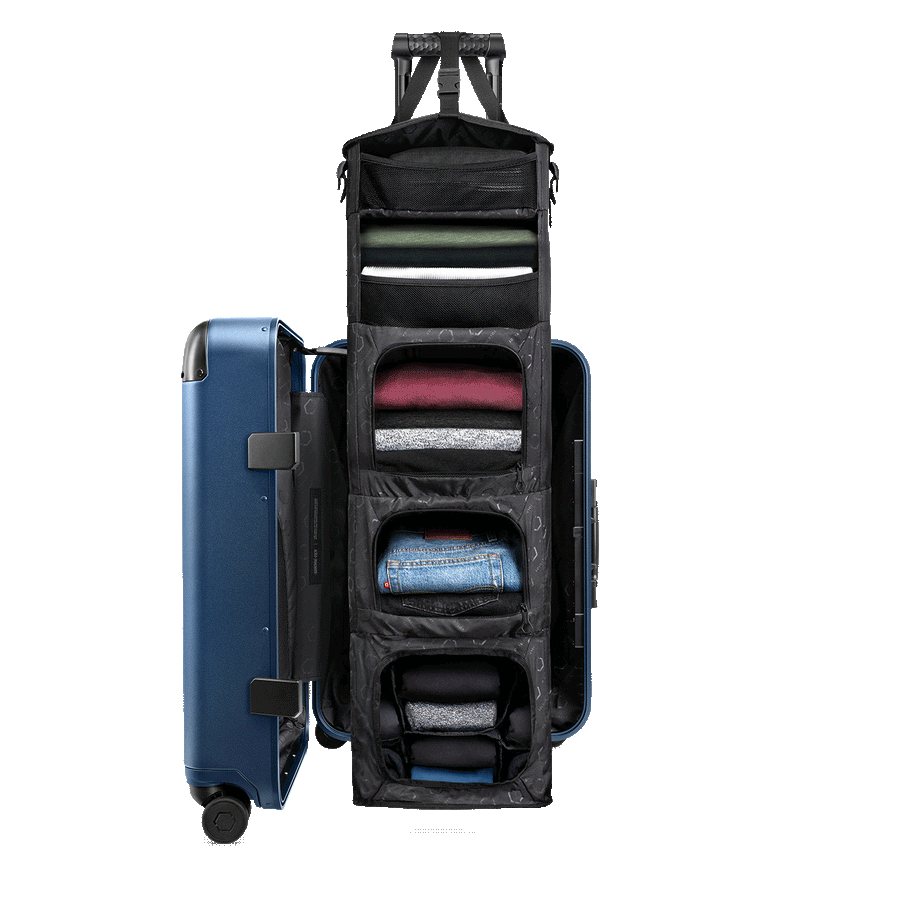 Carry on Closet Suitcase With Shelves Luggage EU Solgaard